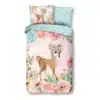 Droomtextiel Dekbedovertrek Kinderen Bambi Hertje 140x200/220cm - 100% Zacht Katoen