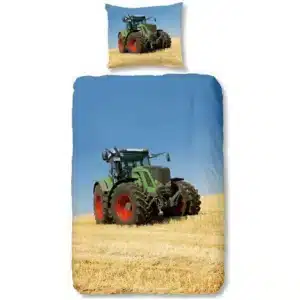 Droomtextiel Dekbedovertrek Kinderen Stoere Fent Tractor 140x200/220cm - 100% Zacht Katoen