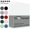 Droomtextiel Dubbel Jersey Hoeslaken Wit Eenpersoons 90x220 cm 100% Katoen - Hoge Hoek - Heerlijk Zacht - Strijkvrij - Rondom elastiek - Stretch - Dubbel Dikke Kwaliteit -