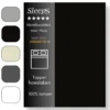 Sleeps Zacht Katoenen Topper Hoeslaken Zwart 160x220 cm - Glad Katoen - Perfecte Pasvorm - Heerlijk Zacht