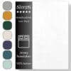 Sleeps  Jersey Hoeslaken - Wit Eenpersoons 80/90x200/220 cm - 100% Katoen -  Hoge Hoek - Heerlijk Zacht Gebreid - Strijkvrij - Rondom elastiek - Stretch -