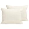 Droomtextiel Percale Katoen Kussenslopen  Ivoor - 60x70 cm - 2 Stuks - Hoogwaardige Kwaliteit