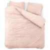 Droomtextiel Teddy Dekbedovertrek Roze - 200x200/220 cm