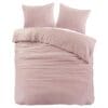 Droomtextiel Brienz Dekbedovertrek Flanel Roze - 200 x 200/220 cm