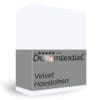 Droomtextiel Velvet Hoeslaken Wit - 180x200 cm