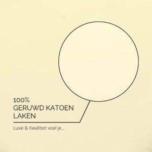 Geruwd katoenen laken, luxe en kwaliteit.