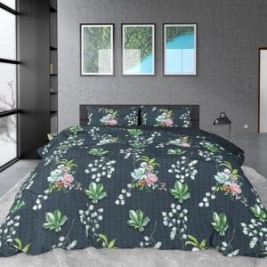 Modern slaapkamer met bloemenprint dekbedovertrek