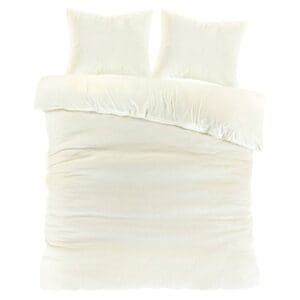 Wit dekbedovertrek met twee bijpassende kussenslopen
