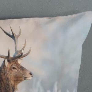 Kussen met afbeelding van een edelhert.