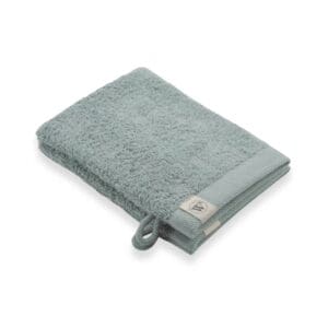 Groene badstof washandje met ophanglus