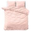 Droomtextiel Dekbedovertrek Uni Katoen-Satijn Roze - 200x200/220cm - Hoogwaardige Kwaliteit Super Zacht