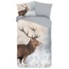 Good Morning Dekbedovertrek Rendier Grijs - 140 x 200/220 cm - Katoen
