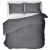 Luxe  Egyptische Katoenen Dekbedovertrek Antraciet Tweepersoons 200x200/220 cm - Zeer Hoogwaardige Kwaliteit - Super Zacht