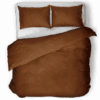 Luxe  Egyptische Katoenen Dekbedovertrek Roest Bruin Eenpersoons 140x200/220 cm - Zeer Hoogwaardige Kwaliteit - Super Zacht