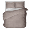 Luxe  Egyptische Katoenen Dekbedovertrek Taupe Eenpersoons 140x200/220 cm - Zeer Hoogwaardige Kwaliteit - Super Zacht