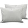 Droomtextiel Percale Katoen Kussenslopen Grijs - 60x70 cm - 2 Stuks - Hoogwaardige Kwaliteit